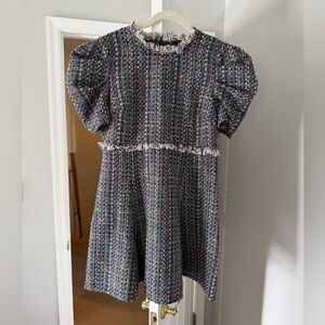 Navy Tweed Mini Dress Size Medium